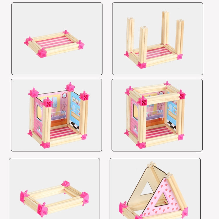 Children Building Master Wooden Toy 3D Assembled Model, 298 PCS