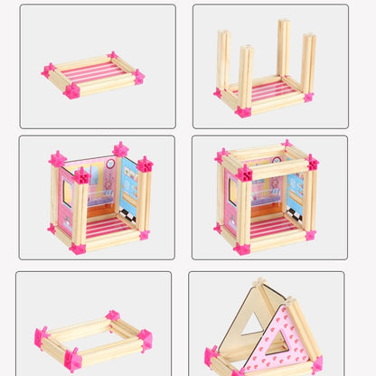 Children Building Master Wooden Toy 3D Assembled Model, 298 PCS