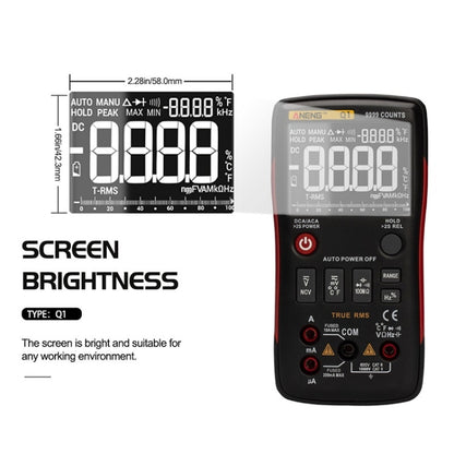 ANENG AN-Q1 Automatic High-Precision Intelligent Digital Multimeter, Standard, Standard with Cable