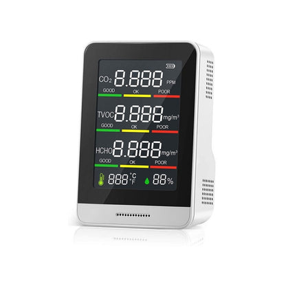 CO2 HCHO TVOC Detector Temperature Hygrometer, AK4 Infrared 5 in 1