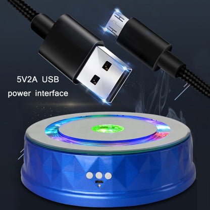 LED Light Electric Rotating Turntable Display Stand Video Shooting Props Turntable