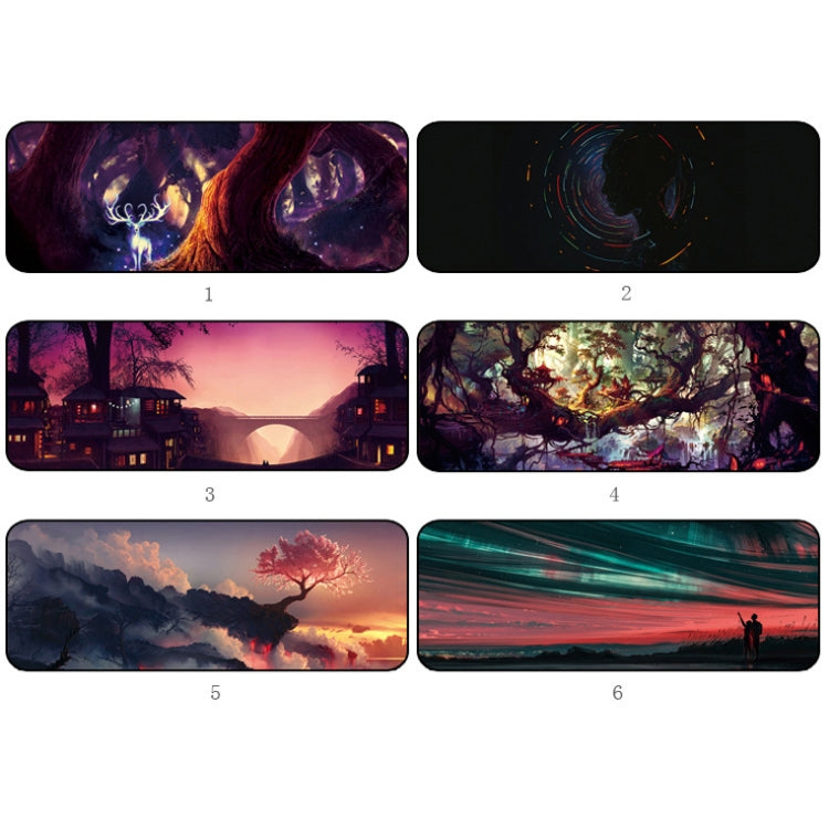 Hand-Painted Fantasy Pattern Mouse Pad, Size:, 300 x 800 x 1.5mm Not Overlocked, 300 x 800 x 2mm Seaming, 300 x 800 x 3mm Seaming, 300 x 800 x 4mm Seaming, 300 x 800 x 5mm Seaming, 400 x 900 x 1.5mm Not Overlocked, 400 x 900 x 2mm Seaming...