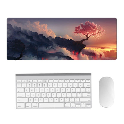 Hand-Painted Fantasy Pattern Mouse Pad, Size:, 400 x 900 x 4mm Seaming, 400 x 900 x 5mm Seaming