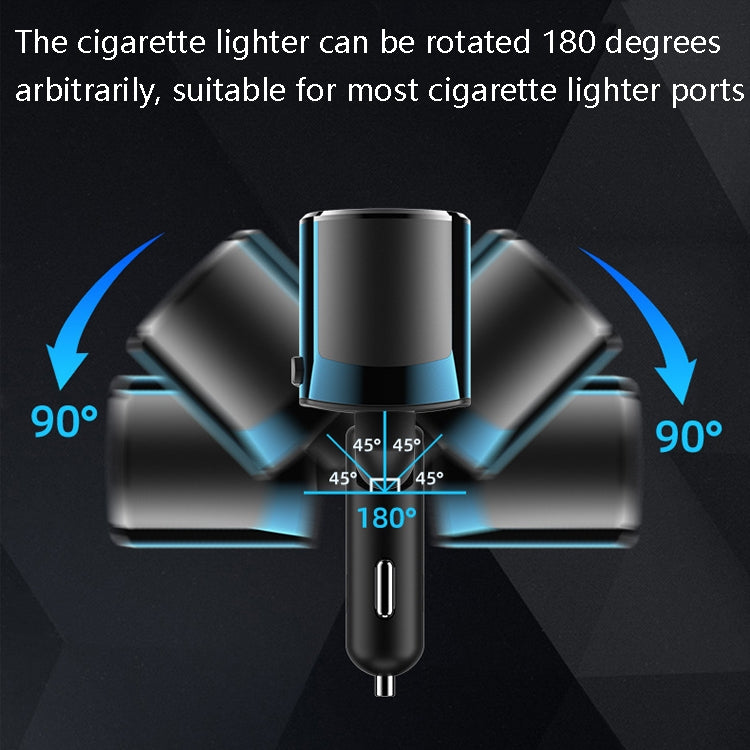 Ozio Car Charger Cigarette Lighter Conversion Plug USB Car Fast Flashing Charger, CL48Q Black