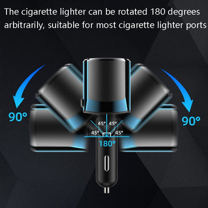 Ozio Car Charger Cigarette Lighter Conversion Plug USB Car Fast Flashing Charger, CL48Q Black