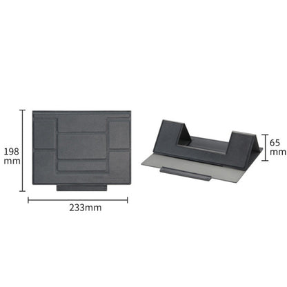 Laptop Leather Folding Stand Tablet Phone Holder, Leather Folding Stand