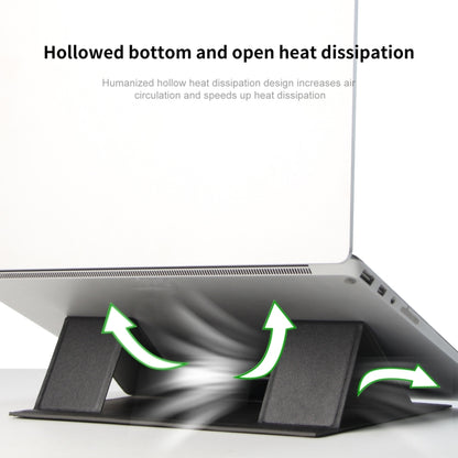 Laptop Leather Folding Stand Tablet Phone Holder, Leather Folding Stand