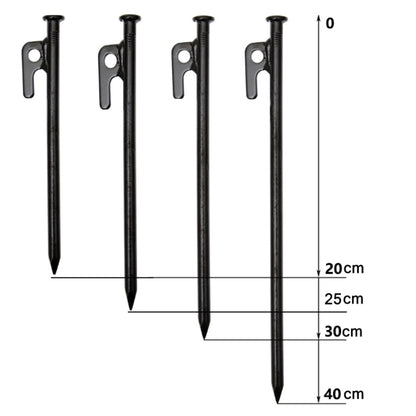 Outdoor Camping Windproof Fixed Canopy Ground Nails, 4 PCS 20cm, 6 PCS 20cm, 8 PCS 20cm, 10 PCS 20cm, 4 PCS 25cm, 6 PCS 25cm, 8 PCS 25cm, 10 PCS 25cm, 4 PCS 30cm, 6 PCS 30cm, 8 PCS 30cm, 10 PCS 30cm, 4 PCS 40cm, 6 PCS 40cm, 8 PCS 40cm, 10 PCS 40cm