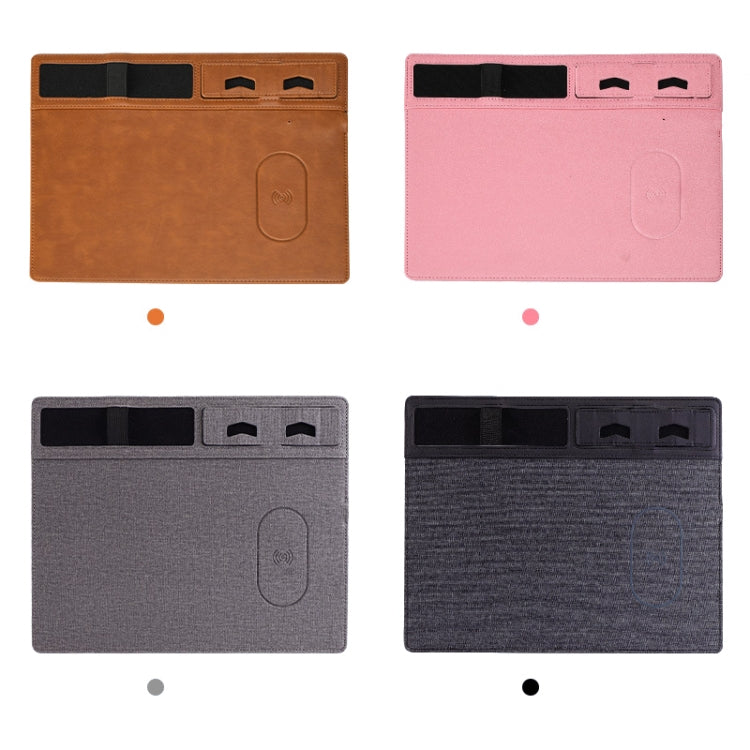 JJ-82401 Mouse Pad with Phone Charging and Phone Holder, Pink, Black, Grey, Brown