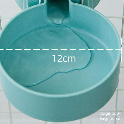 Cat Automatic Hanging Cage Feeder, Style:, Drinking Water+Feeder (Flower Green), Drinking Fountain (Flower Green), Feeder (Flower Green), Drinking Water+Feeder (White), Drinking Fountain (White), Feeder (White), Drinking Water+Feeder (Purple)...