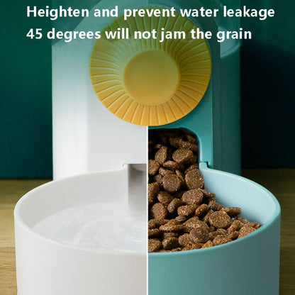 Cat Automatic Hanging Cage Feeder, Style:, Drinking Water+Feeder (Flower Green), Drinking Fountain (Flower Green), Feeder (Flower Green), Drinking Water+Feeder (White), Drinking Fountain (White), Feeder (White), Drinking Water+Feeder (Purple)...