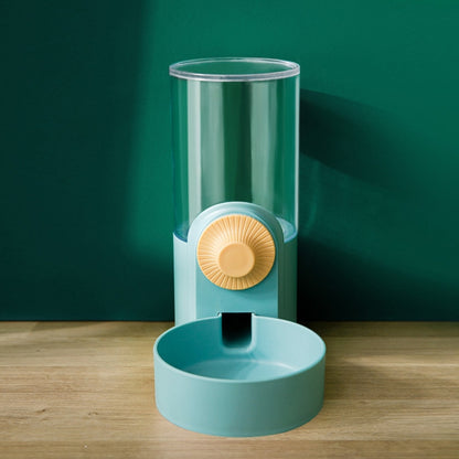 Cat Automatic Hanging Cage Feeder, Style:, Drinking Water+Feeder (Flower Green), Drinking Fountain (Flower Green), Feeder (Flower Green), Drinking Water+Feeder (White), Drinking Fountain (White), Feeder (White), Drinking Water+Feeder (Purple)...