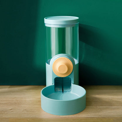 Cat Automatic Hanging Cage Feeder, Style:, Drinking Water+Feeder (Flower Green), Drinking Fountain (Flower Green), Feeder (Flower Green), Drinking Water+Feeder (White), Drinking Fountain (White), Feeder (White), Drinking Water+Feeder (Purple)...