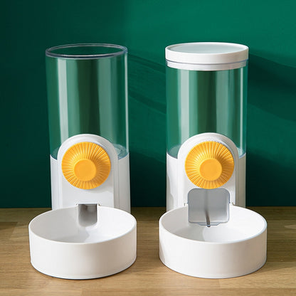 Cat Automatic Hanging Cage Feeder, Style:, Drinking Water+Feeder (Flower Green), Drinking Fountain (Flower Green), Feeder (Flower Green), Drinking Water+Feeder (White), Drinking Fountain (White), Feeder (White), Drinking Water+Feeder (Purple)...