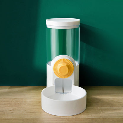 Cat Automatic Hanging Cage Feeder, Style:, Drinking Water+Feeder (Flower Green), Drinking Fountain (Flower Green), Feeder (Flower Green), Drinking Water+Feeder (White), Drinking Fountain (White), Feeder (White), Drinking Water+Feeder (Purple)...