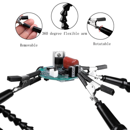 Six-Jaw Aluminum Alloy Soldering Station Repair Workbench, N-SS6LM-BK9