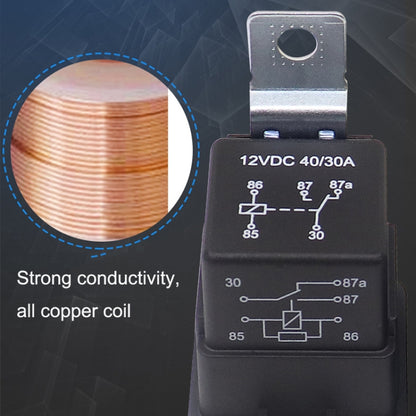 1040 5 Pin Waterproof Integrated Automotive Relay With Bracket, Rated voltage: 12V, 12V, 24V