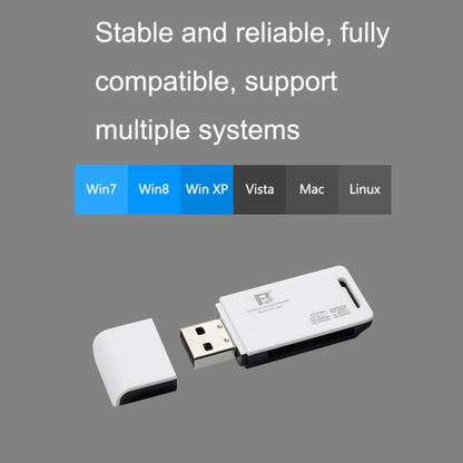 5 PCS FB FB-360 2 in 1 USB Computer Card Reader, White, Black