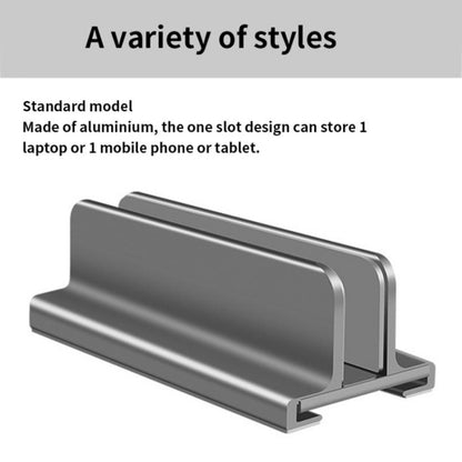 Aluminum Alloy Laptop Tablet Phone Storage Stand, L400 Single Slot (Gray), L401 Double Slot (Silver), L401 Double Slot (Gray), L402 Three Slots (Silver), L402 Three Slots (Gray)