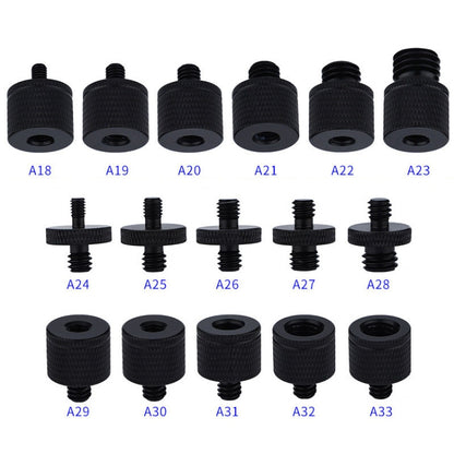 4 PCS Screw Adapter, A18 1/4 Female to M4 Male Screw, A19 1/4 Female to M5 Male  Screw, A20 1/4 Female to M6 Male  Screw, A21 1/4 Female to M8 Male  Screw, A22 1/4 Female to M10 Male  Screw, A23 1/4 Female to M12 Male  Screw, A24 1/4 Male to M4 Male Sc...