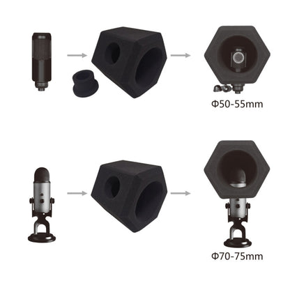 TEYUN Small Microphone Recording Noise Reduction Soundproof Cover, C2