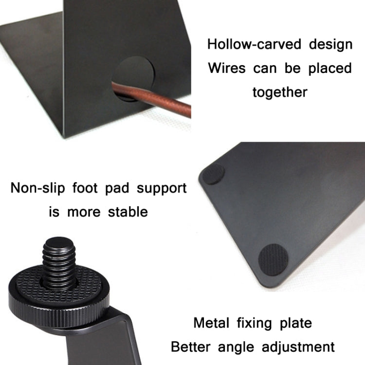 TEYUN L-Shaped Iron Triangle Metal Microphone Stand