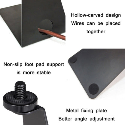 TEYUN L-Shaped Iron Triangle Metal Microphone Stand