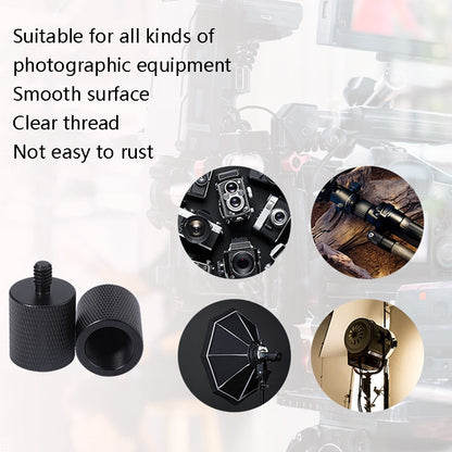 2 PCS Microphone Adapter Screw, F1 5/8-27 Female to 1/4 Male Screw, F10 5/8-27  Female to 3/8 Male Screw