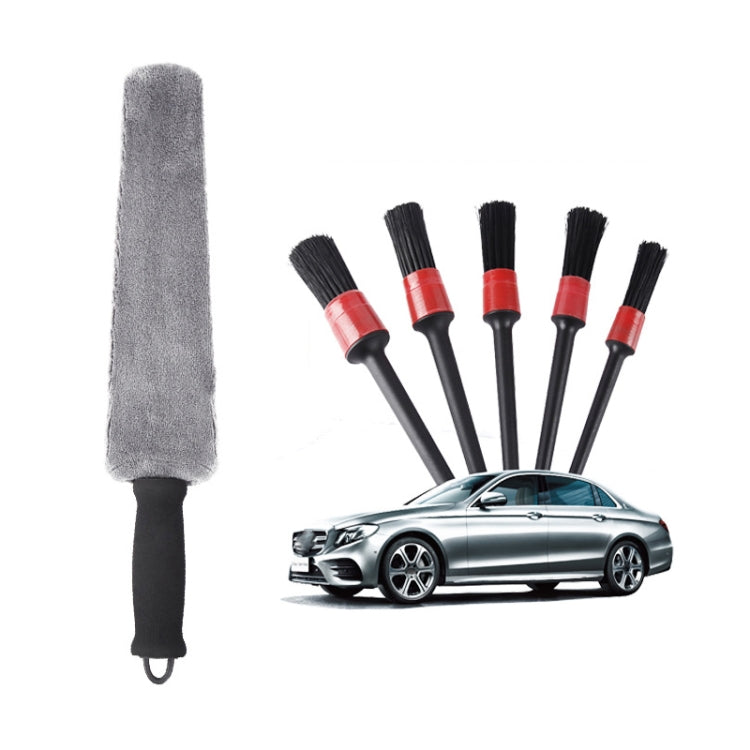 Car Air Outlet Cleaning Brush Interior Cleaning Tool, Style:, Cleaning Ruler Brush, Ruler Brush+5 PCS Brush, Ruler Brush+Gray Red Brush