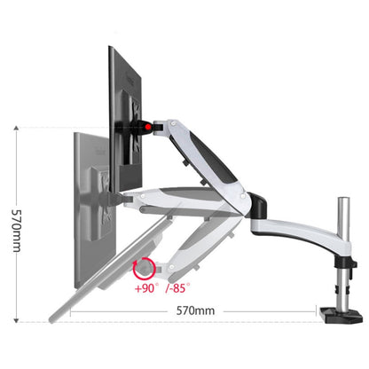 Gibbon Mounts Desktop Lifting Rotating Computer Monitor Stand, Specification, Table Clip White GM112C, Table Clip Black GM112C, Lock Hole Black GM112G