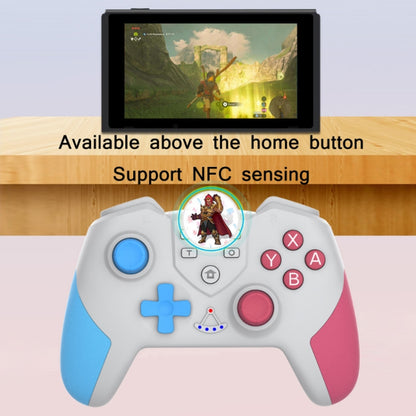 T23 Macro Programming Six-Axis Wireless Bluetooth Handle With NFC For Switch Pro, Green, Mary Red, Blue Green, Blue Pink