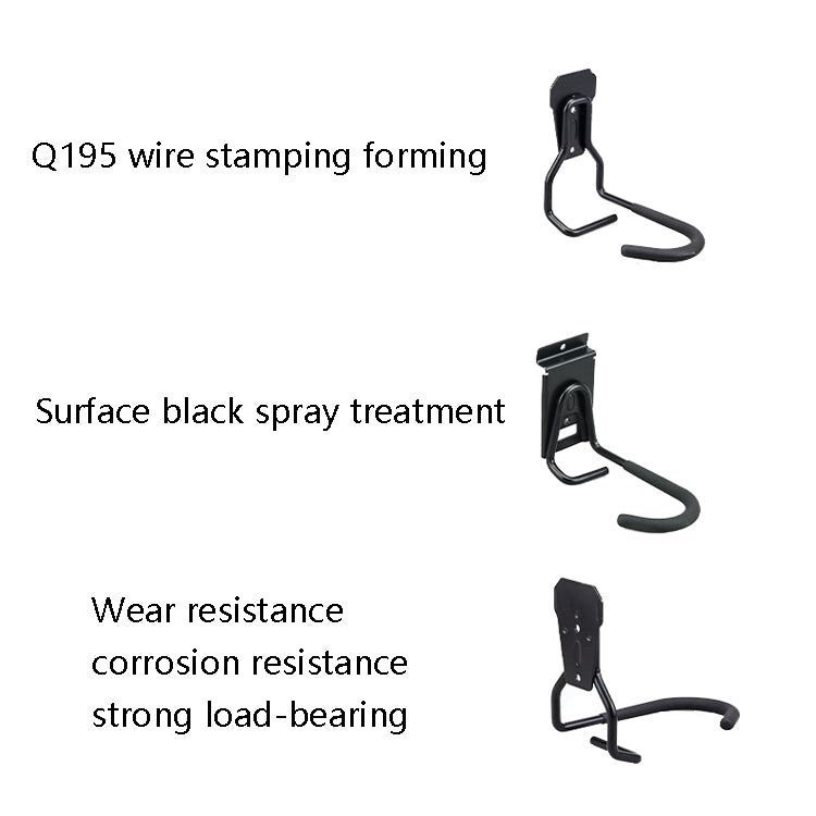 Bicycle Hook Metal Wall Garage Bicycle Rack, 830 On Wall, 820 Groove Board