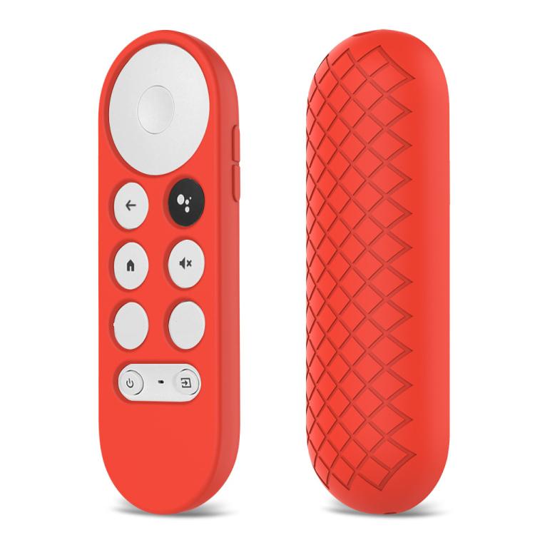 2 PCS Silicone Protective Shell for Google Chromecast 2020 Remote Control, (Silver Gray), (Sky Blue), (White), (Pink), Red), (Black)