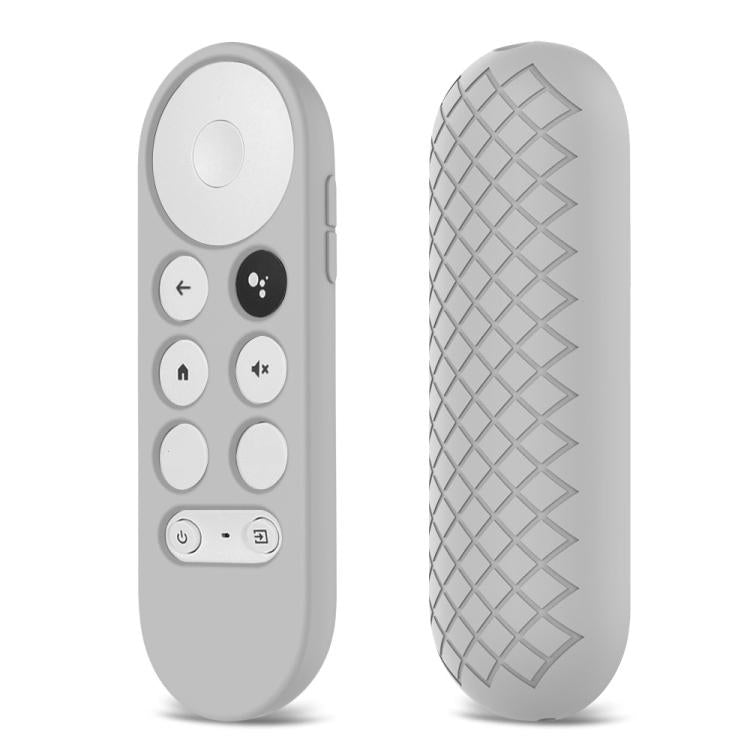 2 PCS Silicone Protective Shell for Google Chromecast 2020 Remote Control, (Silver Gray), (Sky Blue), (White), (Pink), Red), (Black)