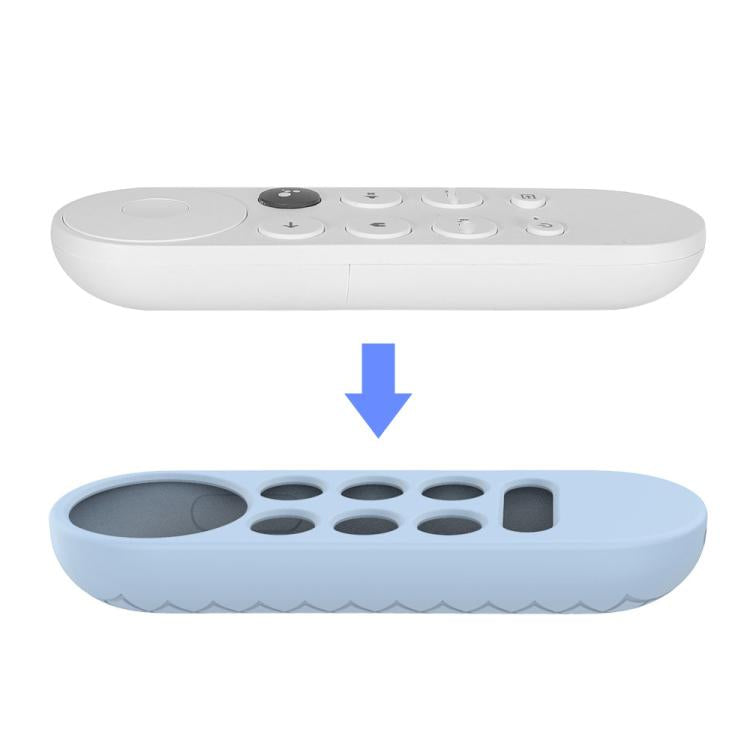 2 PCS Silicone Protective Shell for Google Chromecast 2020 Remote Control, (Silver Gray), (Sky Blue), (White), (Pink), Red), (Black)