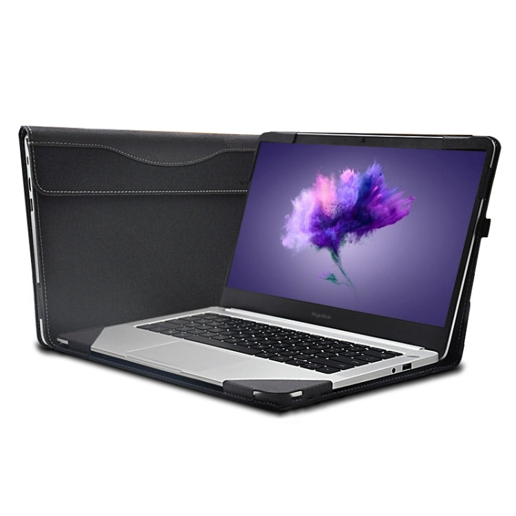 PU Leather Laptop Protective Case For Huawei Honor MagicBook, Dark Gray, Wine Red, Dark Blue