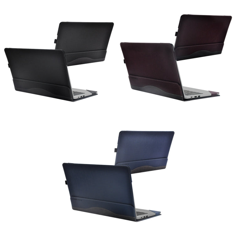 PU Leather Laptop Protective Case For Huawei Honor MagicBook, Dark Gray, Wine Red, Dark Blue