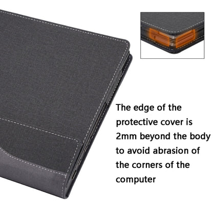 PU Leather Laptop Protective Case For Huawei Honor MagicBook, Dark Gray, Wine Red, Dark Blue