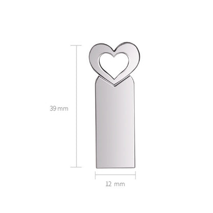 Zshqu2 Heart-Shaped USB 2.0 High Speed ??Metal USB Flash Drives, 4GB