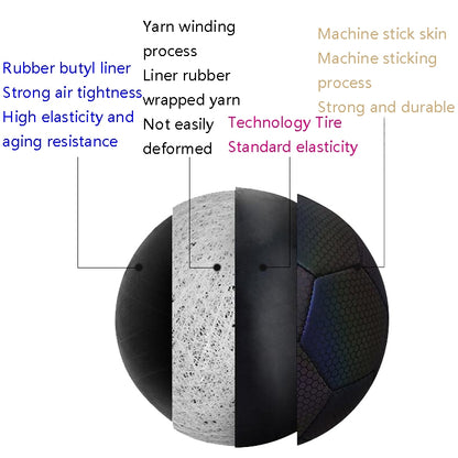 MILACHIC Night Light Football PU Opera Sewed School Training Football, MILACHIC PU Football(No.4 Reflective Tree Root 5056), MILACHIC PU Football(No.5 Reflective Tree Root 5057), MILACHIC PU Football(No.4 Reflective Water Drops 5058)