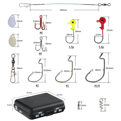 Road Squid Hook Accessories Set, 128 PCS / Set