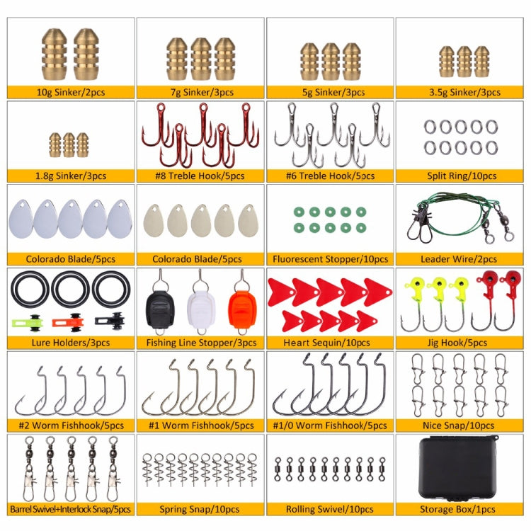 Road Squid Hook Accessories Set, 128 PCS / Set