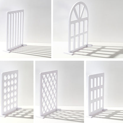 41 x 29cm Background Board Window Pane Light Shadow Plate, Diamond Lattice, Louver Window, Arc Window, Waffle Lattice, Circle