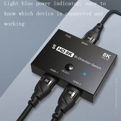 F0301 HDMI 2.1 Two-Way Switcher PS5 Dedicated One-In-Two High-Definition Switcher, F0301