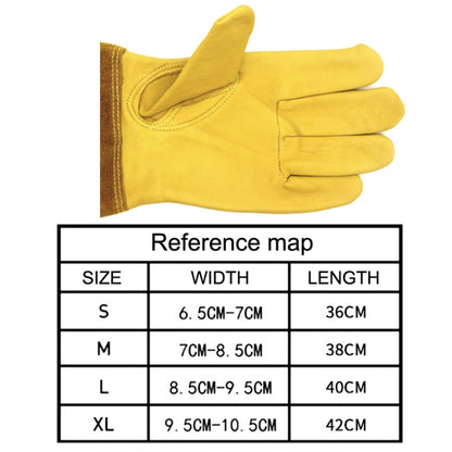1 Pair JJ-GD305 Genuine Leather Stab-Resistant Cut-proof Garden Gloves, Size:, S, M, L, XL