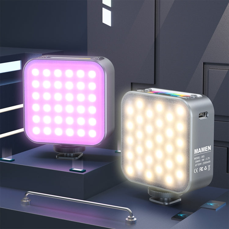 Mamen D01 66 LEDs 2500-9000K Double-Sided RGB LED Fill Lights, 66 LEDs