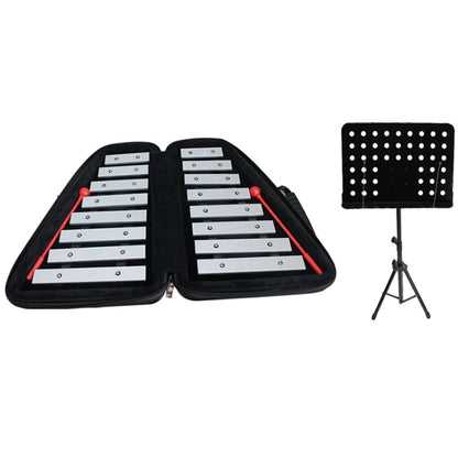 JZ-35 16-Tone Double Row Carillon Orff Percussion Instrument, Golden, Silver, Golden With Shelf, Silver With Shelf