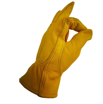 1 Pair JJ-1004 Outdoor Garden Welding Genuine Leather Labor Safety Gloves, S, M, L, XL