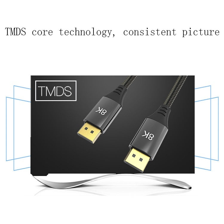 DP1.4 Version 8K DisplayPort Male to Male Computer Monitor HD Cable, 0.5m, 1.5m, 5m