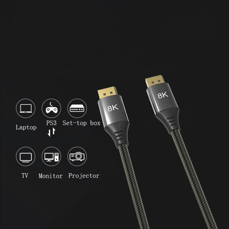 DP1.4 Version 8K DisplayPort Male to Male Computer Monitor HD Cable, 0.5m, 1.5m, 5m